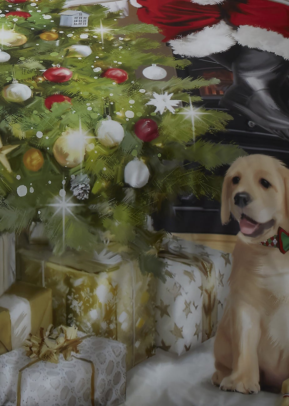 Fusion Christmas Tree Eyelet Single Panel Door Curtain