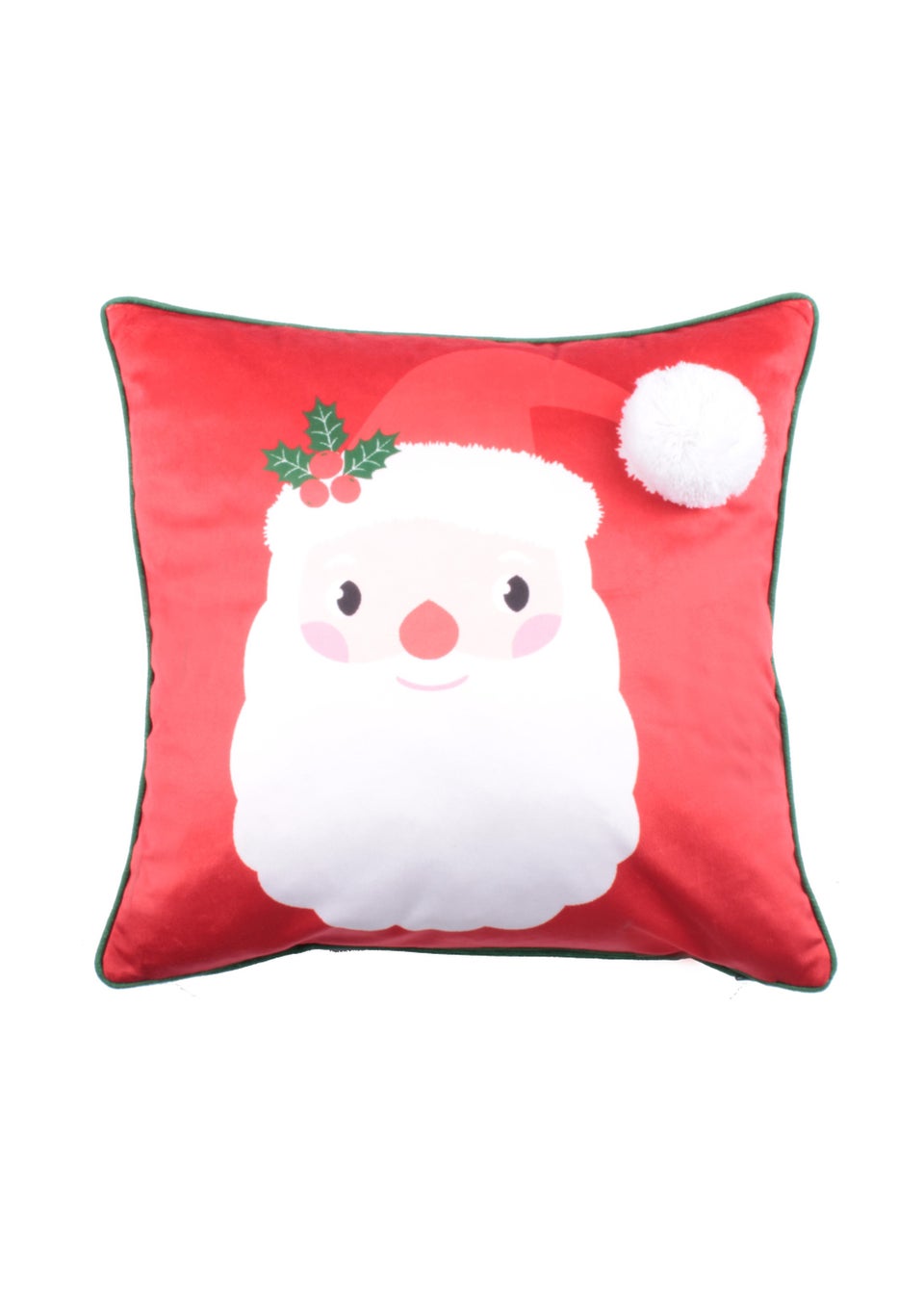 Bedlam Christmas Jolly Santa Filled Cushion
