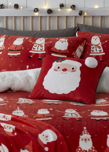 Bedlam Christmas Jolly Santa Filled Cushion
