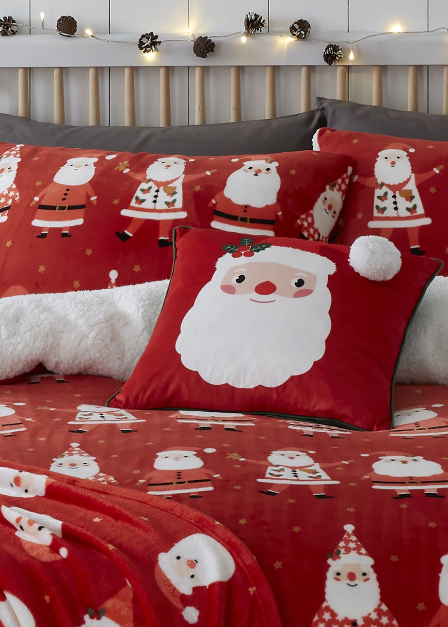 Bedlam Christmas Jolly Santa Filled Cushion