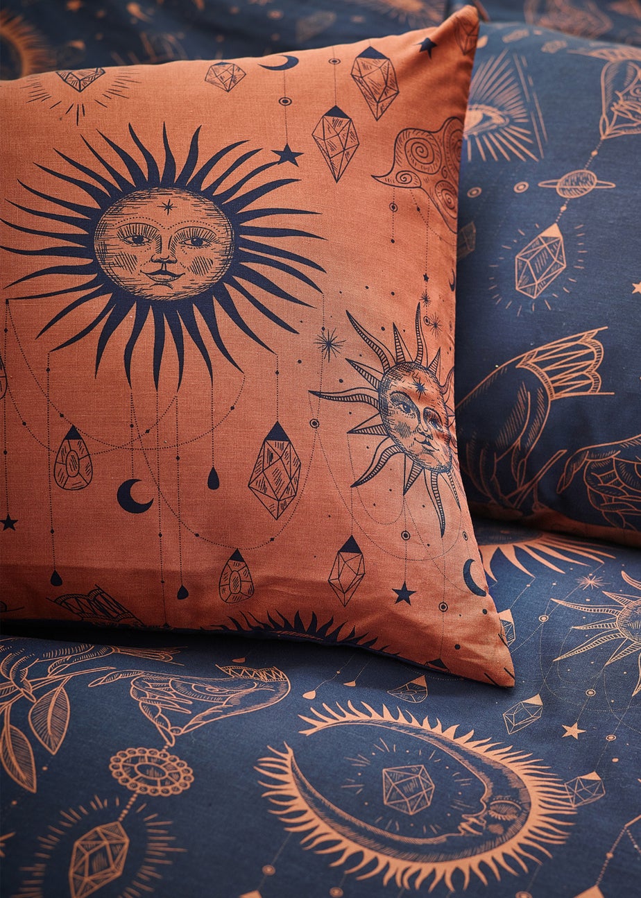 furn. Constellation Celestial Duvet Cover Set Bronze/Navy