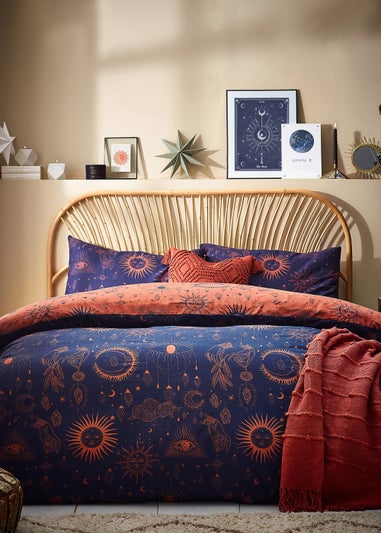 furn. Constellation Celestial Duvet Cover Set Bronze/Navy