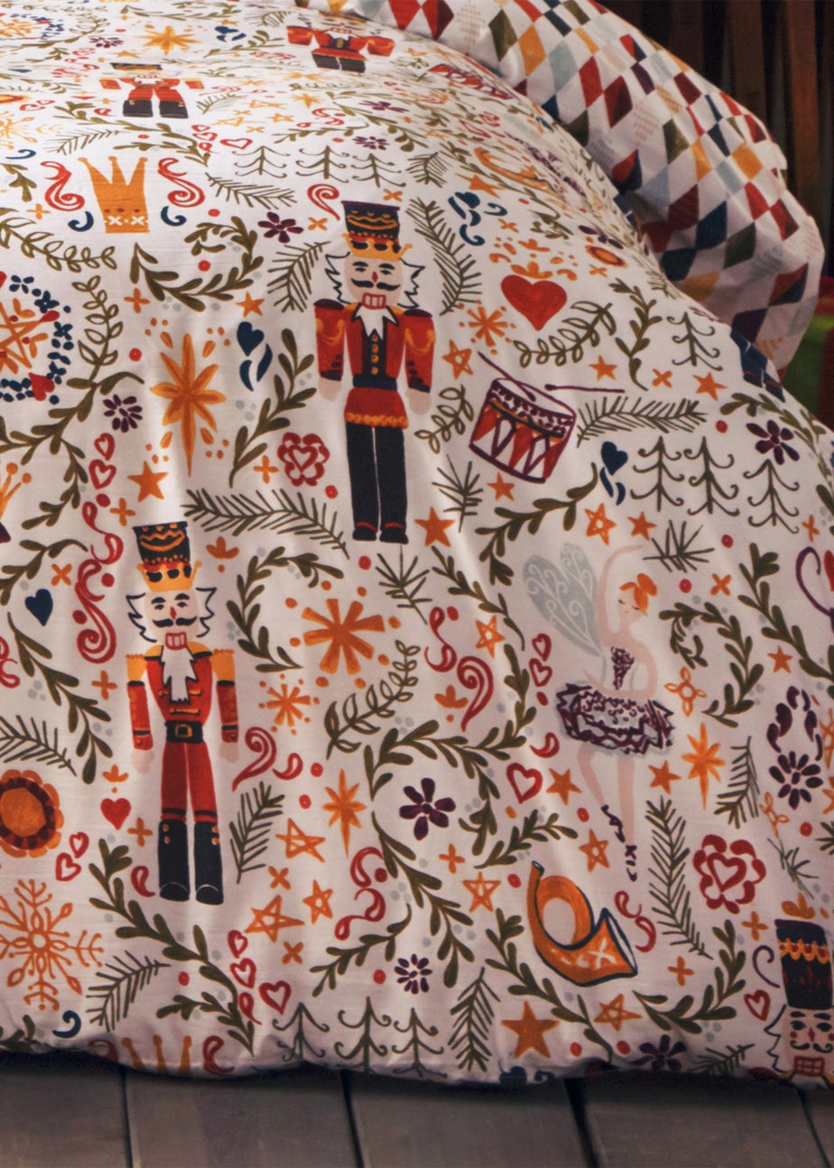 furn. Nutcracker Festive Reversible Duvet Cover Set