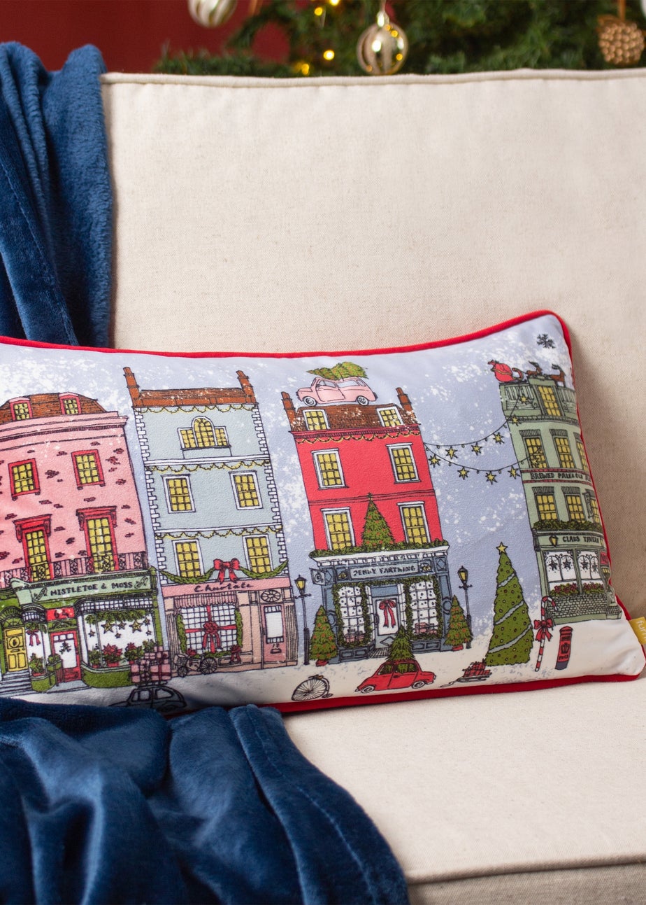 furn. Christmas Spirit Velvet Filled Cushion (30cm x 50cm x 8cm)