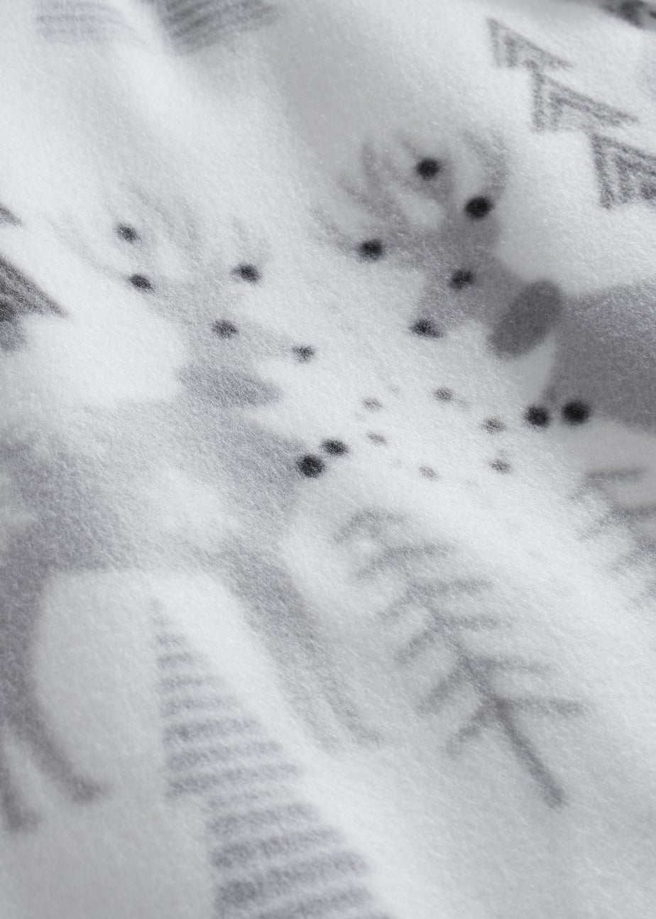 Catherine Lansfield Cosy Winter Woodland Fleece Duvet Cover Set