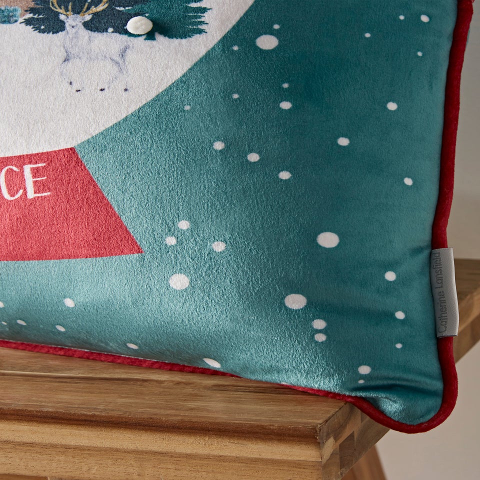 Catherine Lansfield Snow Place Like Home Soft Touch Cushion (45x45cm)