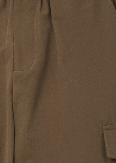 Girls Khaki Parachute Cargo Joggers (4-15yrs)