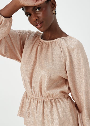 Cream Long Sleeve Volume Top