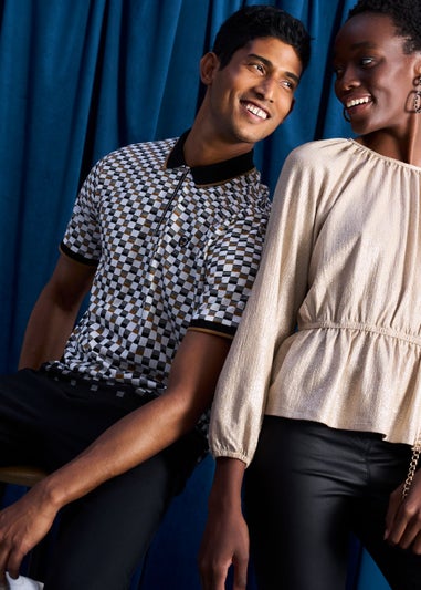 Cream Long Sleeve Volume Top