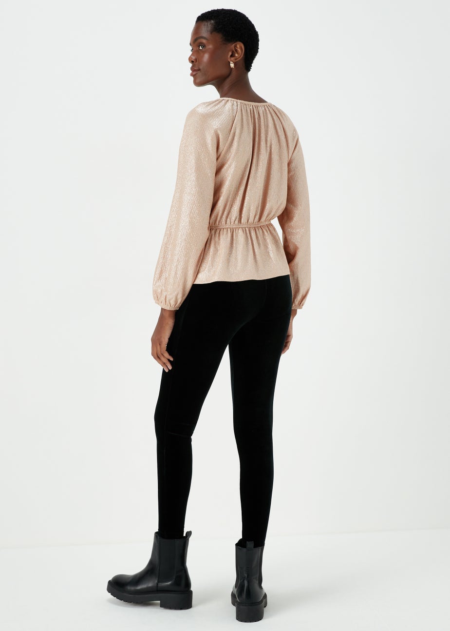 Cream Long Sleeve Volume Top