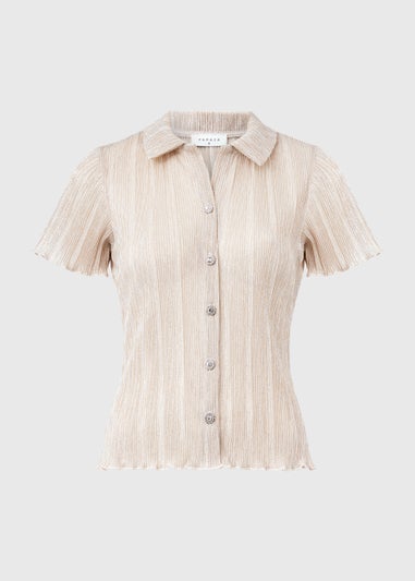 Cream Metallic Shirt