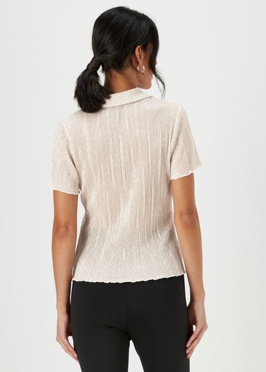 Cream Metallic Shirt