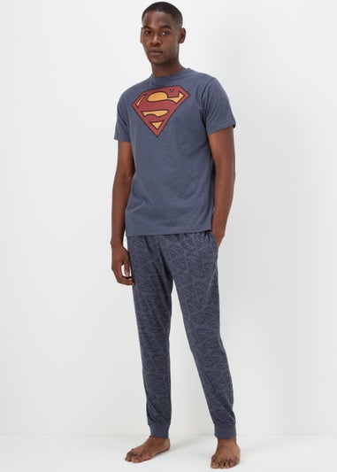 Blue Superman Long Pyjama Set