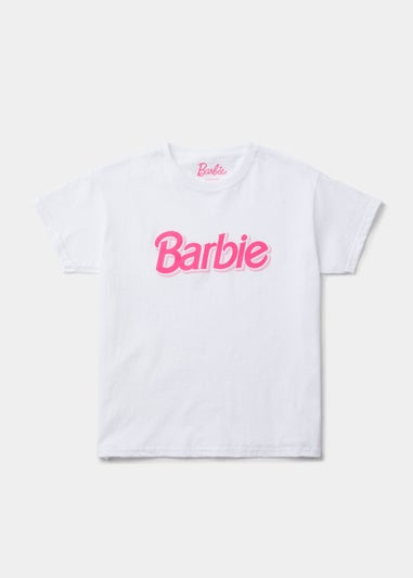Girls White Barbie Logo T-Shirt (3-15yrs)
