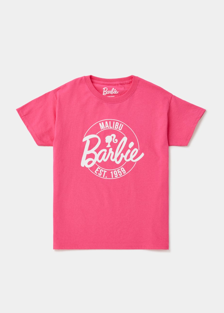 Girls Pink Barbie Malibu T-Shirt (3-15yrs)