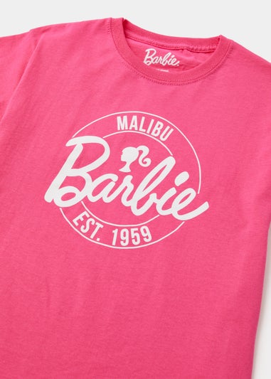 Girls Pink Barbie Malibu T-Shirt (3-15yrs)