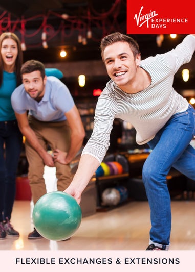 Virgin Experience Days Two Games of Bowling with Meal and Drinks for Two at Disco Bowl