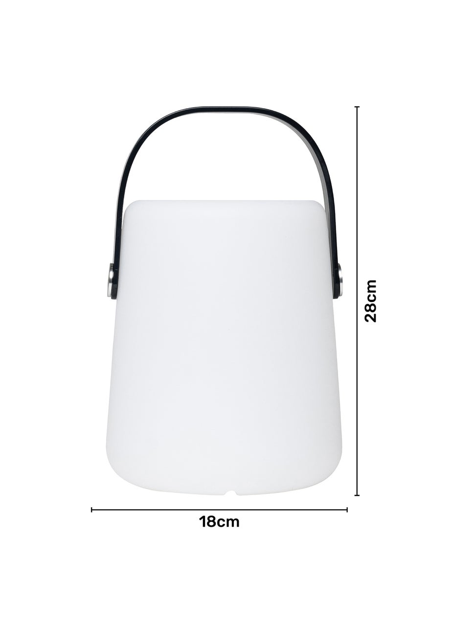 BHS Indus LED IP54 Rechargeable Table Lamp White (28cm x 18cm)