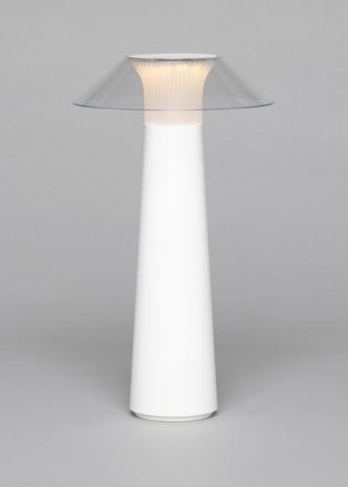 BHS Lyra LED IP44 Rechargeable Table Lamp White (28.5cm x 16cm)