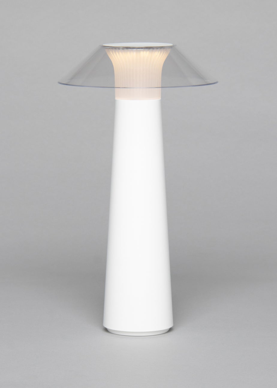 BHS Lyra LED IP44 Rechargeable Table Lamp White (28.5cm x 16cm)