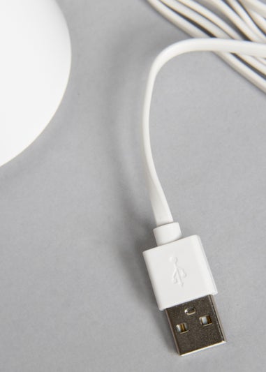 BHS Lyra LED IP44 Rechargeable Table Lamp White (28.5cm x 16cm)