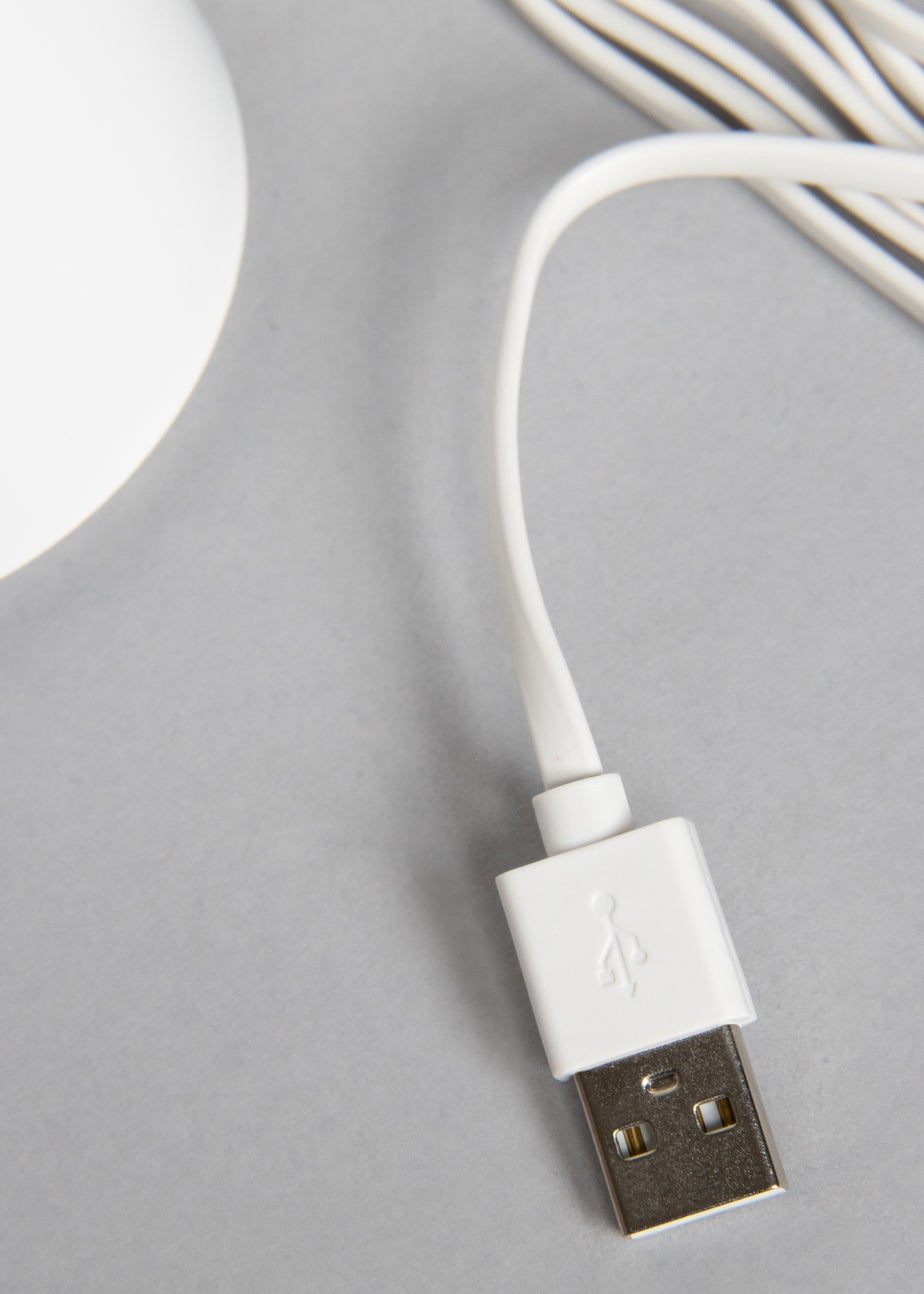 BHS Lyra LED IP44 Rechargeable Table Lamp White (28.5cm x 16cm)