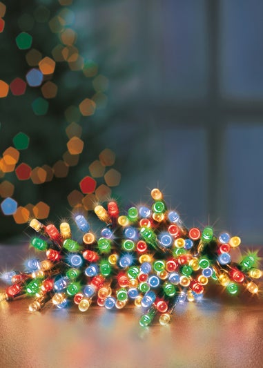 Premier Decorations 1000 Multi-coloured LED Battery Operated Timelights