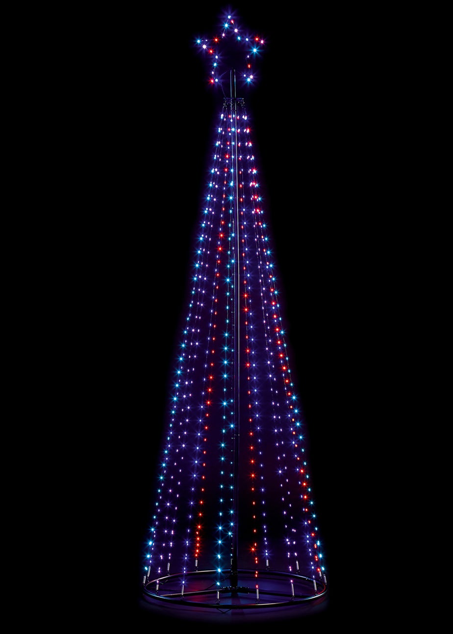 Premier Decorations 2.5m Rainbow LED Pyramid Tree