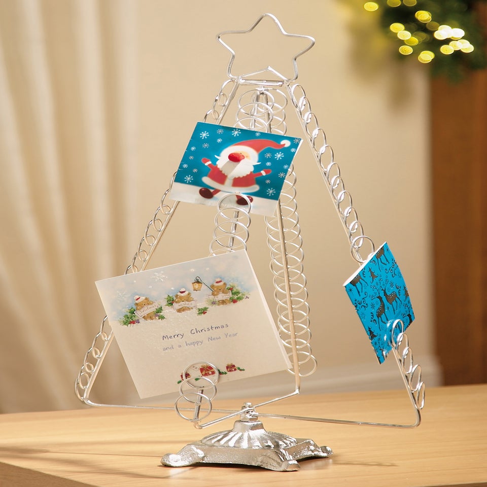 Premier Decorations Silver Christmas Card Holder 50cm