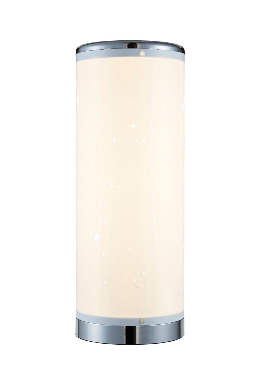 Glow LED Starburst Cylinder Table Lamp with Remote Control (36.5cm x 13cm)
