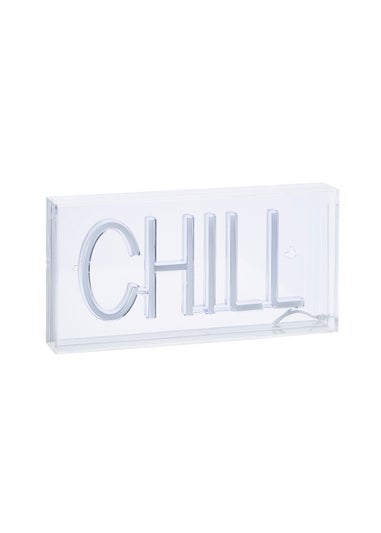Glow Chill Blue Neon Acrylic Light Box (15cm x 30cm)