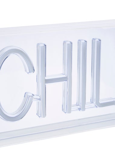 Glow Chill Blue Neon Acrylic Light Box (15cm x 30cm)