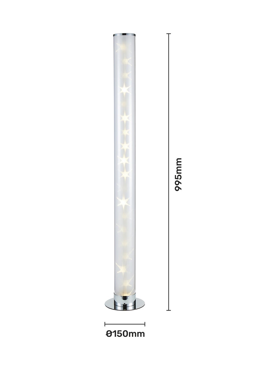 Glow LED Galaxy Cylinder Floor Lamp with Remote Control (99.5cm x 15cm)