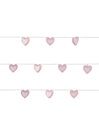 Glow Love Heart Wood String Lights (6cm x 435cm)