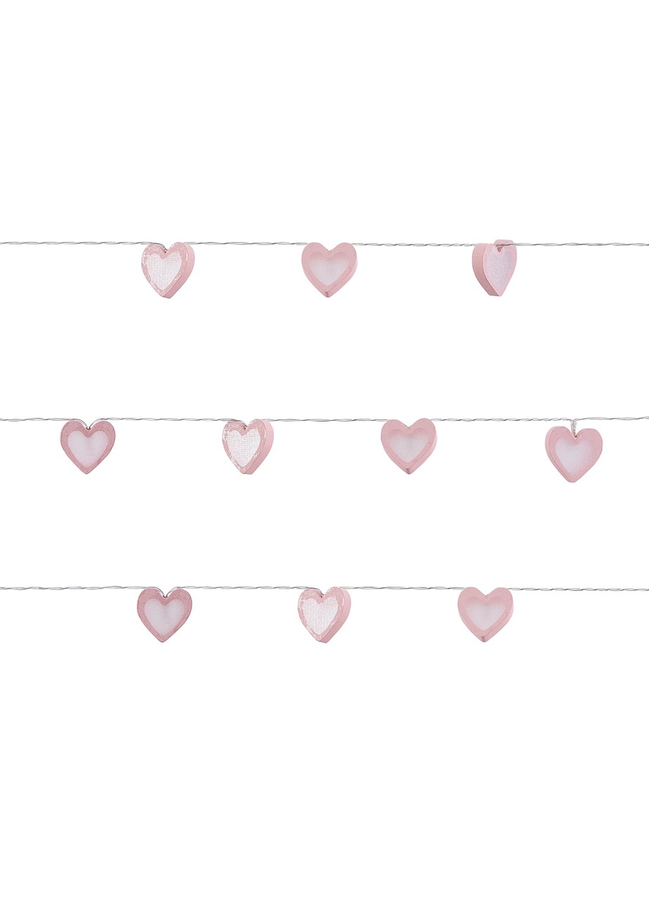 Glow Love Heart Wood String Lights (6cm x 435cm)