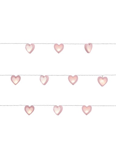 Glow Love Heart Wood String Lights (6cm x 435cm)