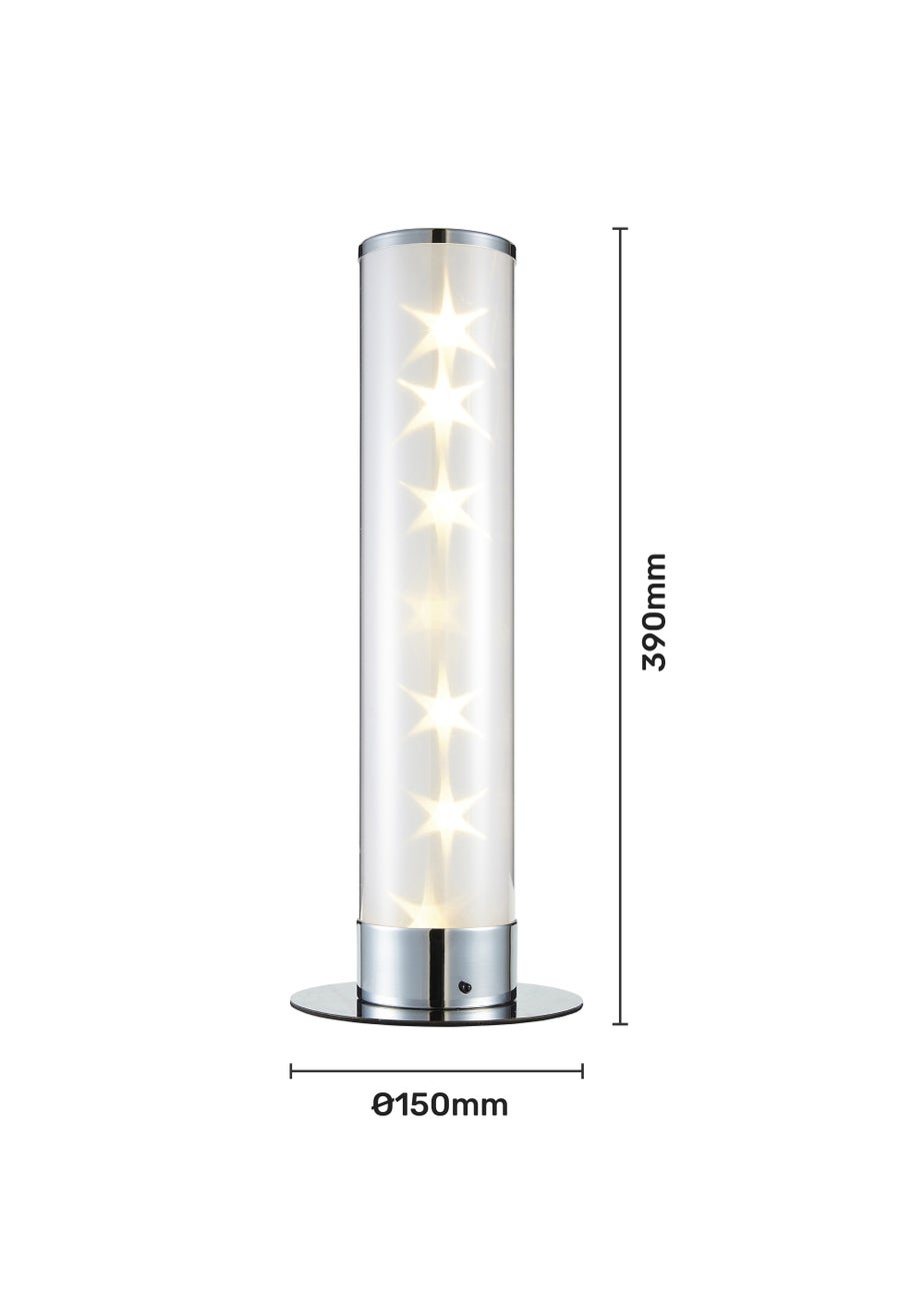 Glow LED Galaxy Cylinder Table Lamp with Remote Control(39cm x 15cm)