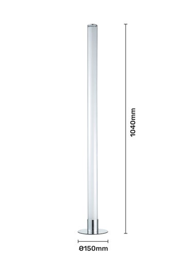 Glow LED Shimmer Cylinder Floor Lamp with Remote Control (104cm x 15cm)