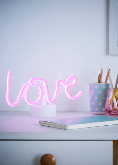Glow Love Pink Neon Light (16cm x 28cm)