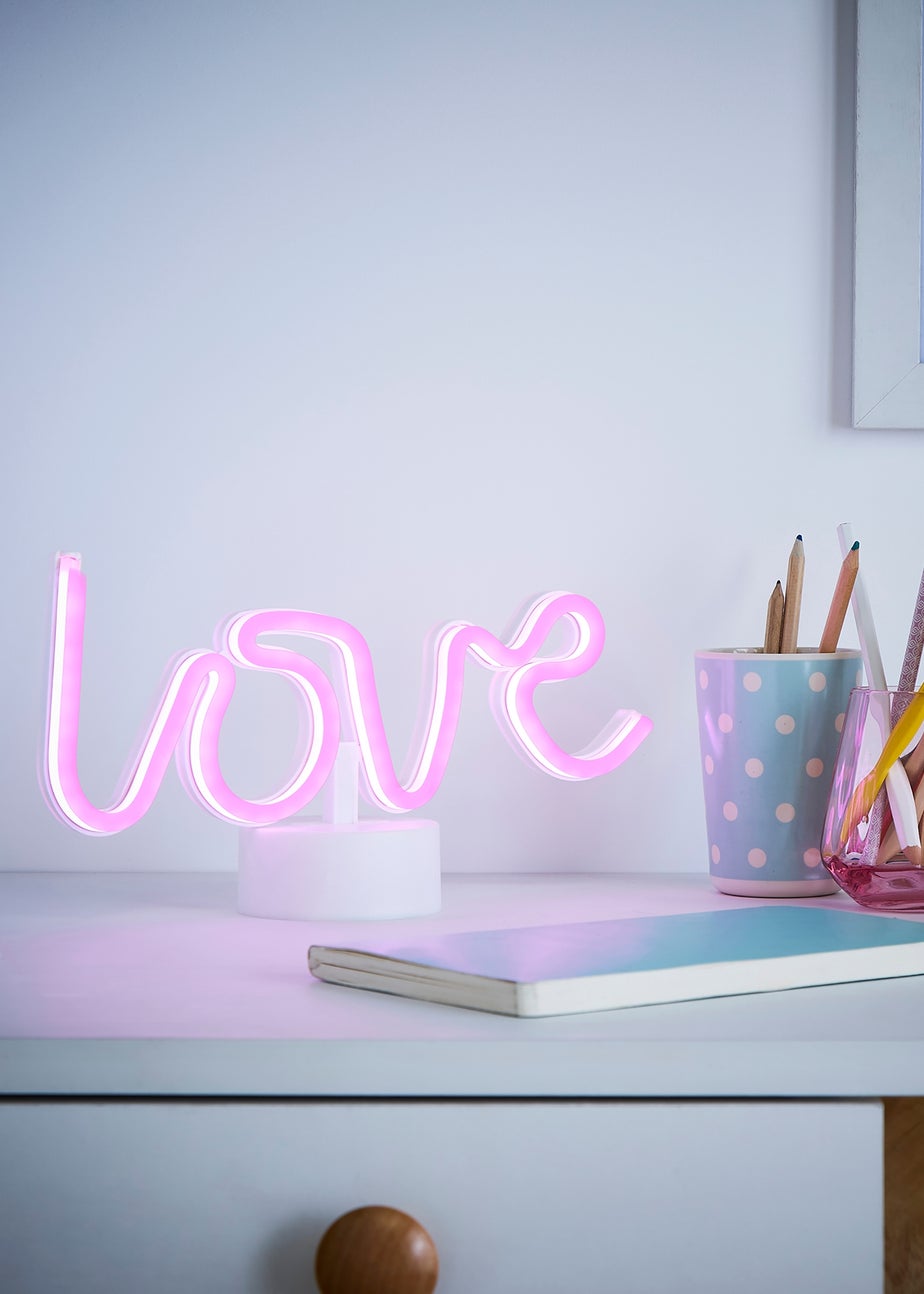 Glow Love Pink Neon Light (16cm x 28cm)