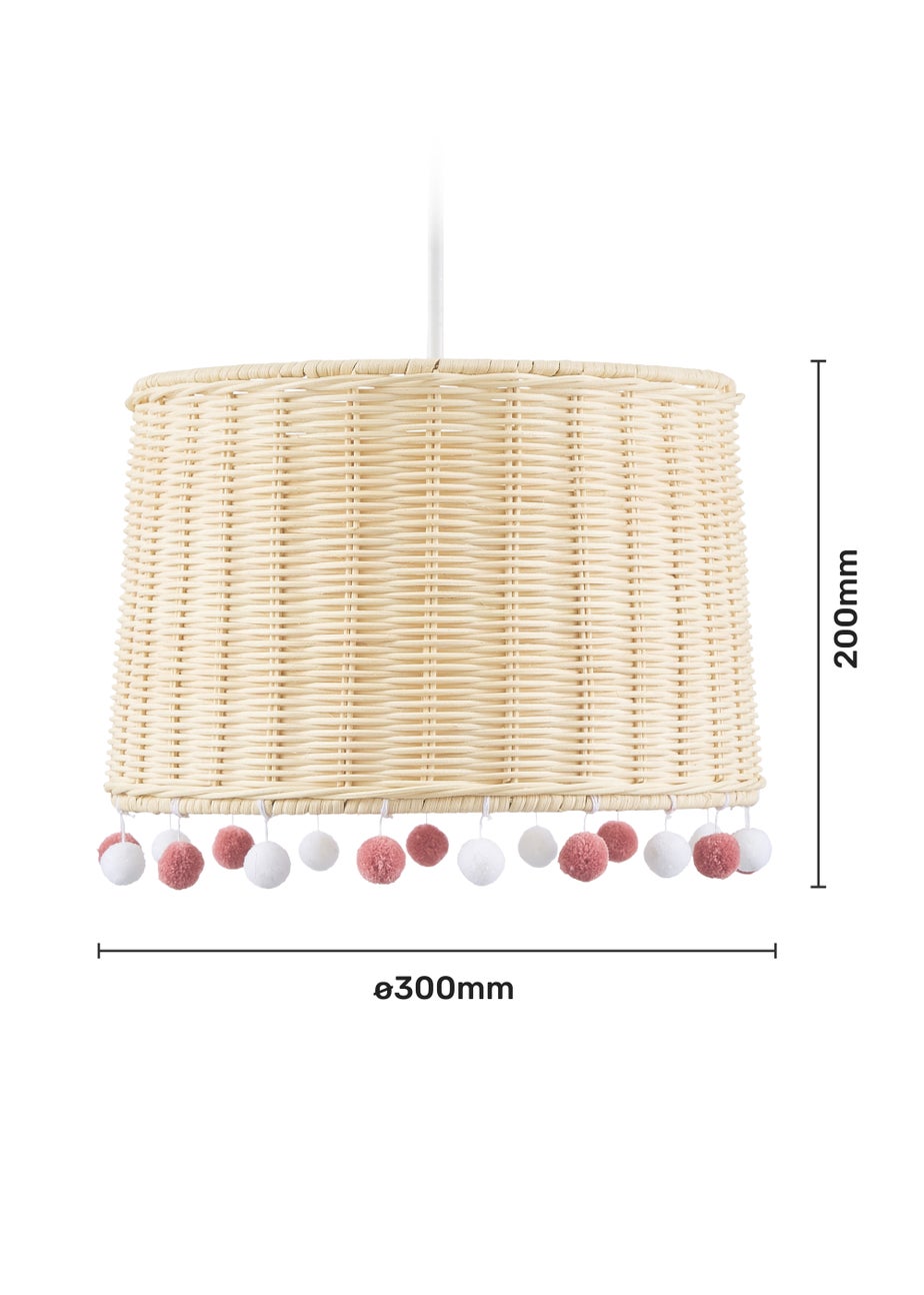 Glow Rattan Pom Pom Easyfit  Shade (20cm x 30cm)