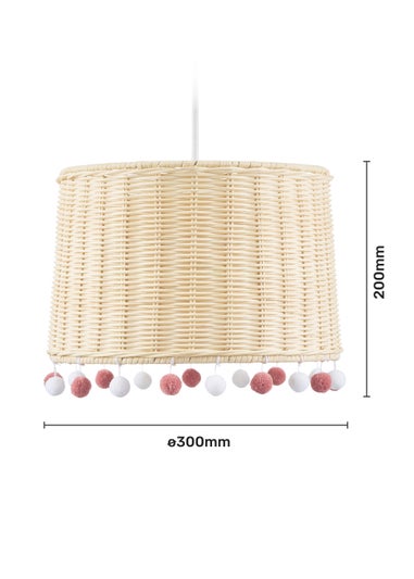 Glow Rattan Pom Pom Easyfit  Shade (20cm x 30cm)