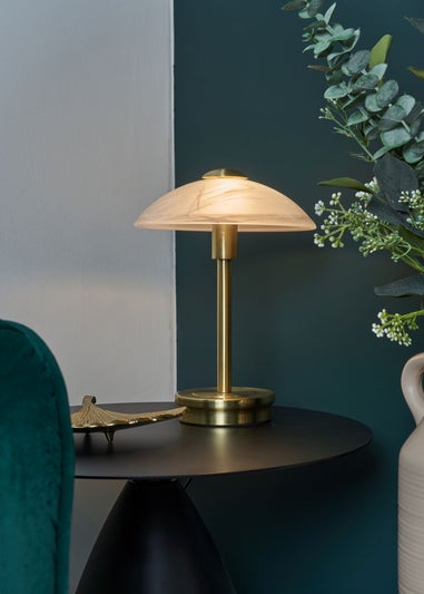 BHS Archie Touch Lamp Satin Brass(27cm x 20cm)