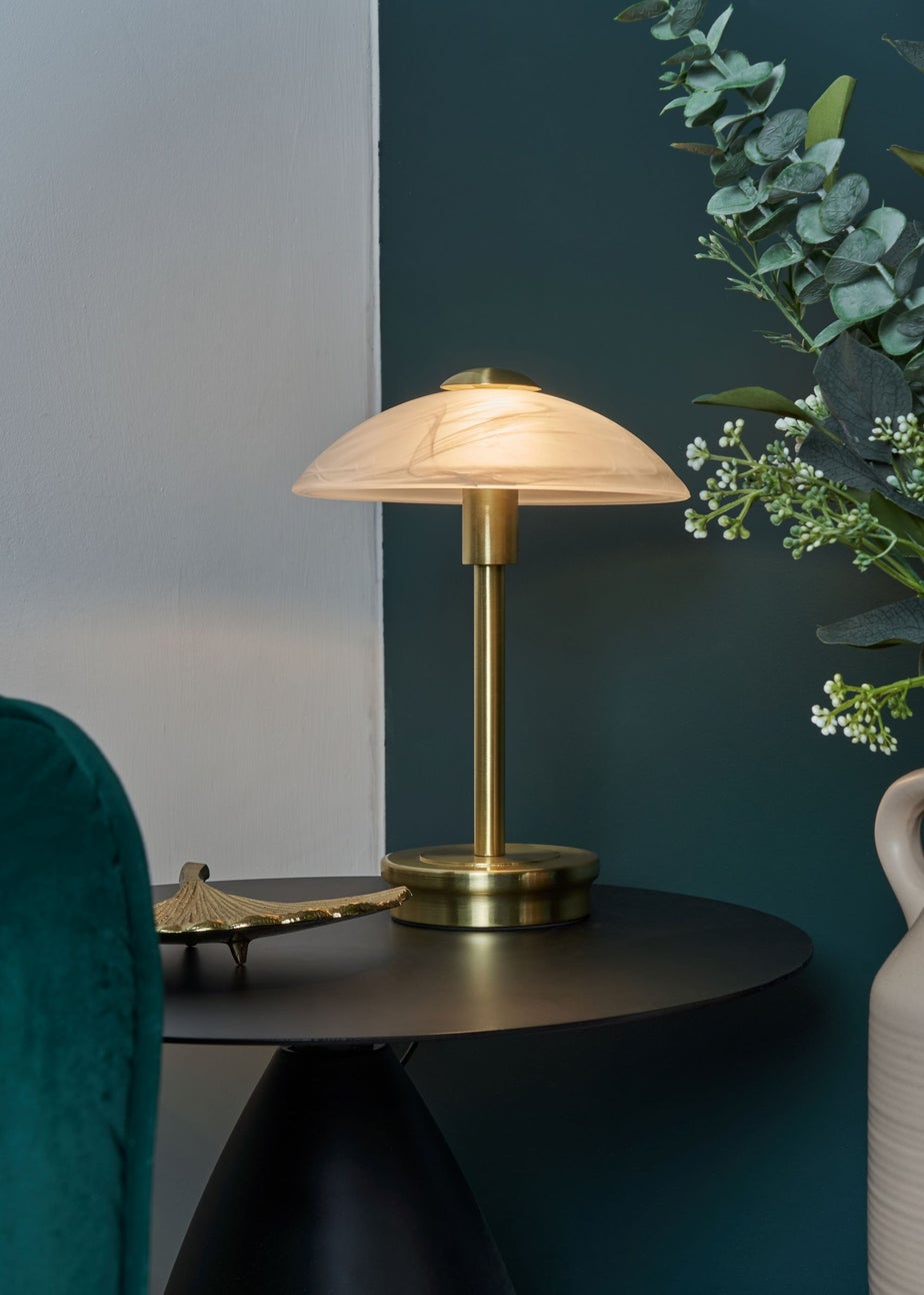 BHS Archie Touch Lamp Satin Brass(27cm x 20cm)