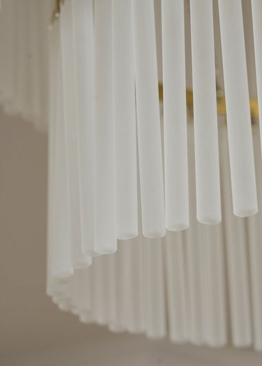 BHS Aubrey Frosted Flush Ceiling 5 Light Brass (26cm x 36cm)