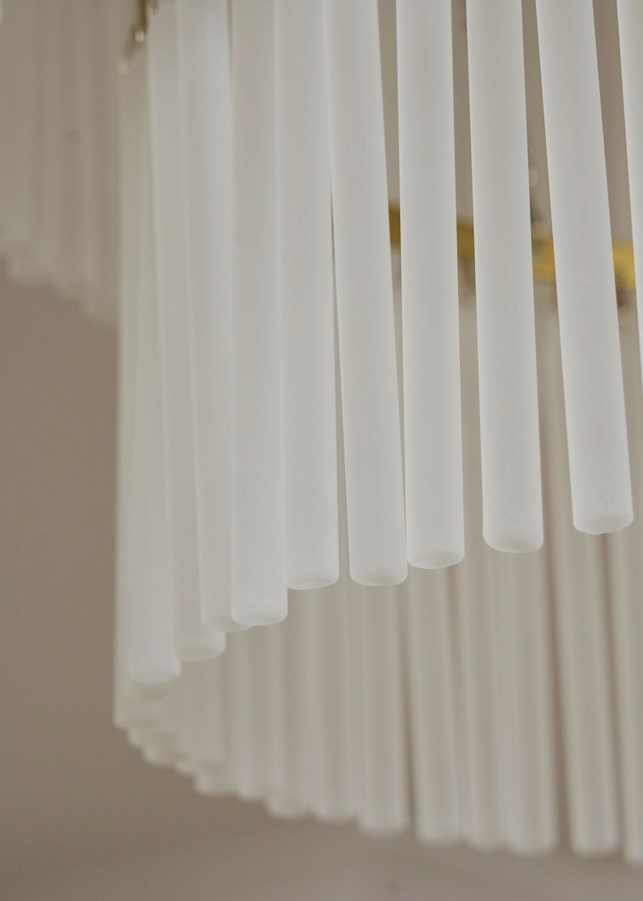 BHS Aubrey Frosted Flush Ceiling 5 Light Brass (26cm x 36cm)