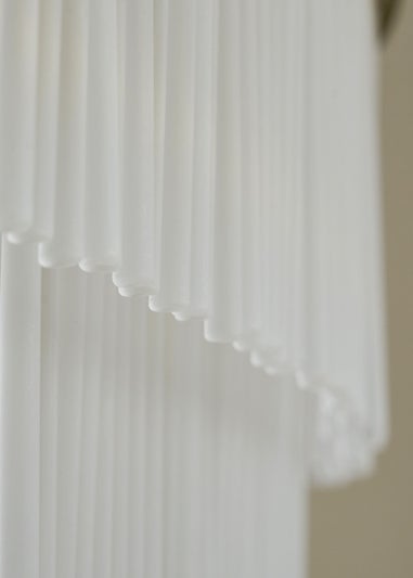 BHS Aubrey Frosted Oval Diner Pendant 5 Light Brass (Adjustable 43-130cm x 82cm)