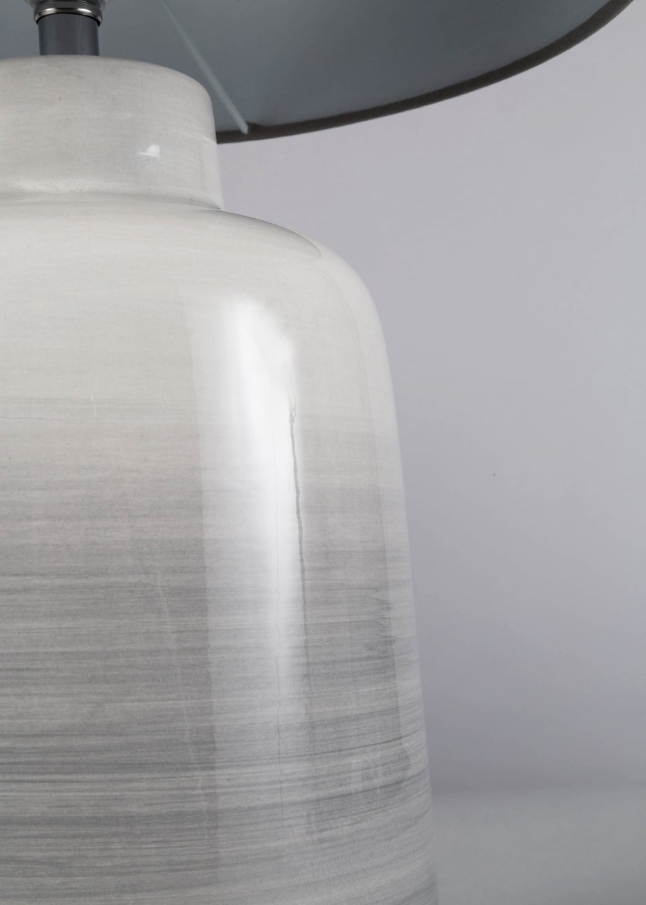 BHS Cherry Ombre Ceramic Table Lamp Grey (53cm x 32cm)