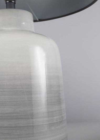 BHS Cherry Ombre Ceramic Table Lamp Grey (53cm x 32cm)