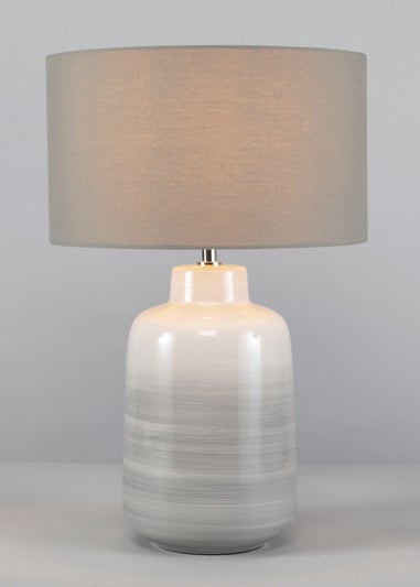 BHS Cherry Ombre Ceramic Table Lamp Grey (53cm x 32cm)
